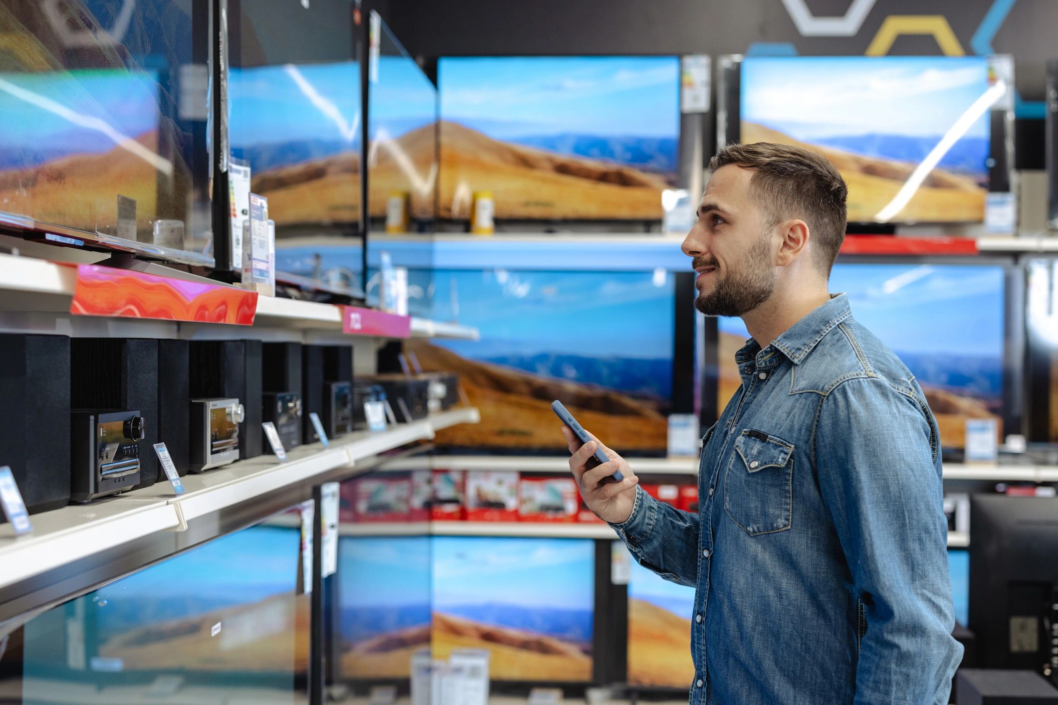 modern consumer electronics store