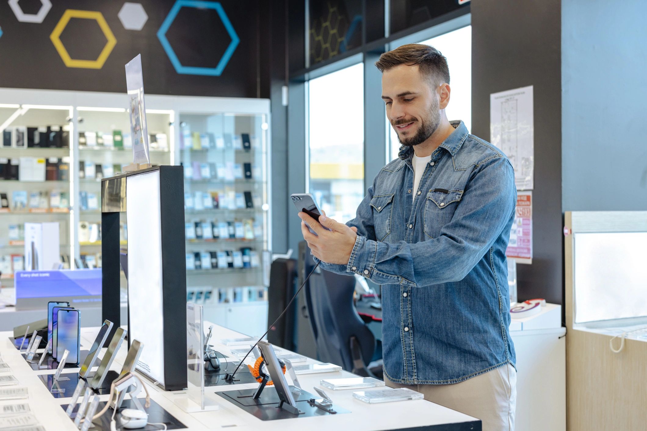 modern consumer electronics store